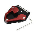 X AUTOHAUX Hondaに対応NT1100 2021-2023用1セットのアルミ合金製オートバイキックスタンドパッド 延長フットサポート レンチ付き 赤...