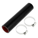 X AUTOHAUX 1セット 内径35mm長さ200mm 0度 ストレート ブラック レッド カーシリコンホース シリコンチューブ インタークーラー インテーク ラジェーターホース 耐熱ホース 耐寒 ヒーター ホ