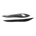 2 個のカーボンファイバーヘッドライト眉毛トリムクラウン 2009-2011