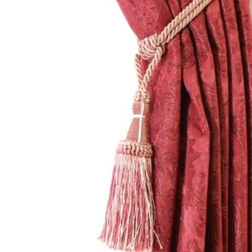 INTERIX カーテン留め おしゃれ ステッチ1つふさタッセル レッド JT-5-BO-BE-S