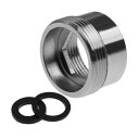 蛇口水エアレーターアダプター、真鍮製水道水フィルターエアレーターコネクタ、16mmから22mm NPTネジアダプター (めねじ→おねじ)