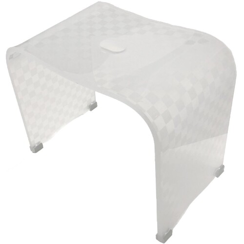 センコー(Senko) チェッカー N バスチェア 風呂いす LLサイズ 高さ約 35cm アイボリー モダンな市松デ..