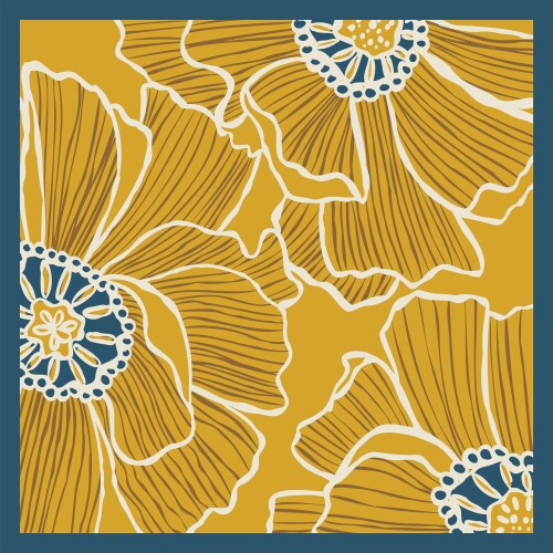 朝倉染布 超撥水風呂敷 ながれ 平織 デイジー