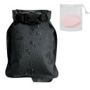 Phyxiul石鹸ケース 携帯用 15*10.5cm カラビナ付 コンパクト 石鹸置き 自然に乾く ソープディッシュ持ち運び 温泉 旅行 便利グッズ (ブラック)