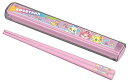 オーエスケー 弁当用箸 ピンク 箸箱:約17.5×2.7×高さ1.5cm、箸:約16.5cm キラキラハッピー ひらけここたま 引きフタ箸箱セット HS-11