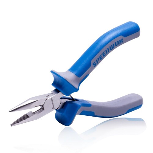 SPEEDWOX ラジオペンチ ミニ プライヤー 切断可能 ロング ペンチ マイクロ バネ付 溝付 CR-V鋼 鍛造 精..