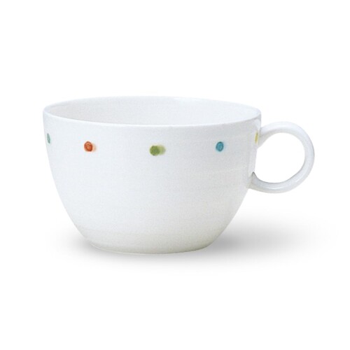 NARUMI(ナルミ) スープカップ デイプラス(Day+) ドット 340cc ホワイト 水玉 かわいい カジュアル 大き..