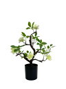 フェイクグリーン 人工観葉植物 ツバキ リアルな朝露付き リアル露水効果 光触媒 空気清浄 観葉樹 インテリア カメリア 花あり 高さ40cm 卓上 玄関用 椿の木