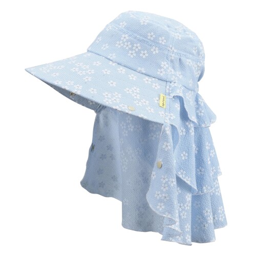 (あぐるみ) 農作業帽 ふわさらガーデンハット 梅雫ブルー