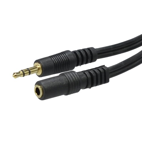 アクロス テレオミニ延長ケーブル ステレオミニプラグ3.5mm-ステレオミニジャック3.5mm 5m AVC128