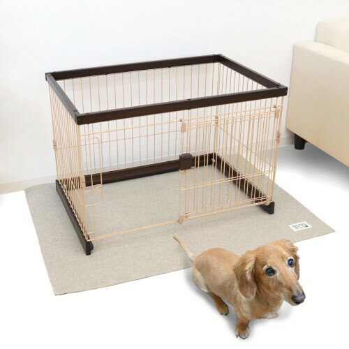 サンベルム(Sanbelm) 犬用 ケージの下に敷くマット アイボリー 120×86cm PallyPallyPET はっ水加工なの..