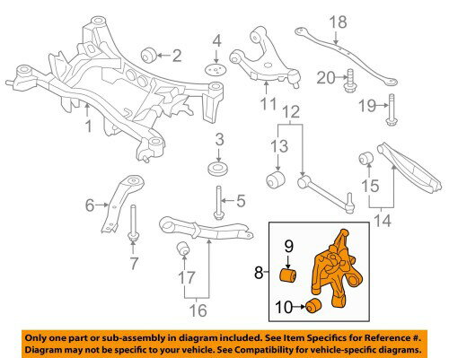 SUBARU (スバル) 純正部品 ハウジング アセンブリ リヤ アクスル ライト XV 5ドアワゴン 品番28411FJ060