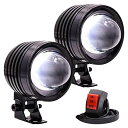 Biqing フォグランプ バイ 12V-24V DC バイク用 60w LEDフォグランプ 高輝度 バイク 補助灯 小型かつコンパクトな設計により、様々な場所...