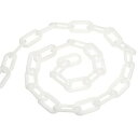 PATIKIL 8 mm直径 1.5 M長さ プラスチックチェーンバリア セーフティリンクチェーンスタンション 私道 エレベーター 駐車場 混雑制御用 ホワイト