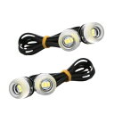 e_item バイク ウインカー LED 極小 高輝度 ミニ ナノ 小型 M6 汎用 4個セット アンバー (イエロー(黄))