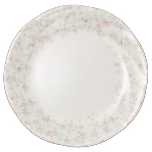 ノリタケ(Noritake) キューティーローズ ホワイト 直径:約18.5cmプレート 電子レンジ対応 59315A/9940