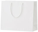 丸玉工業 紙袋 シャイニーバッグ 手提げ袋 Mサイズワイド 白 10枚