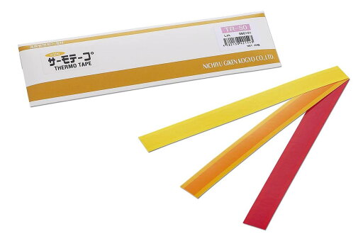 サーモテープ TR-50 変色温度 50℃ 示温テープ 25枚入 サーモテープ TR-50 変色温度 50℃ 示温テープ 25枚入