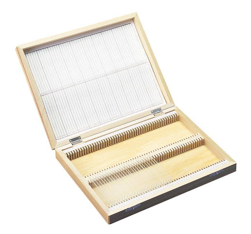 プレパラートボックス W-100 スライドグラス収納用 木製