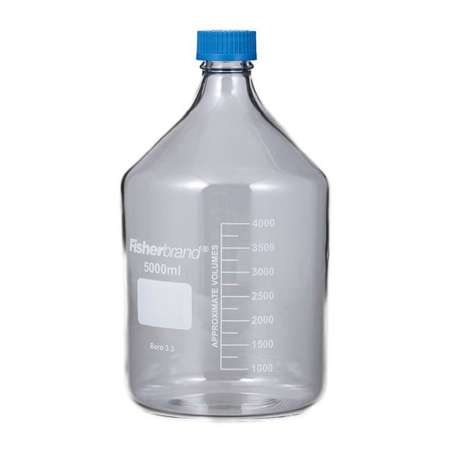 メジューム瓶 5000mL 青蓋付 Fisher