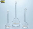 メスフラスコ ガラス栓付 透明 500mL