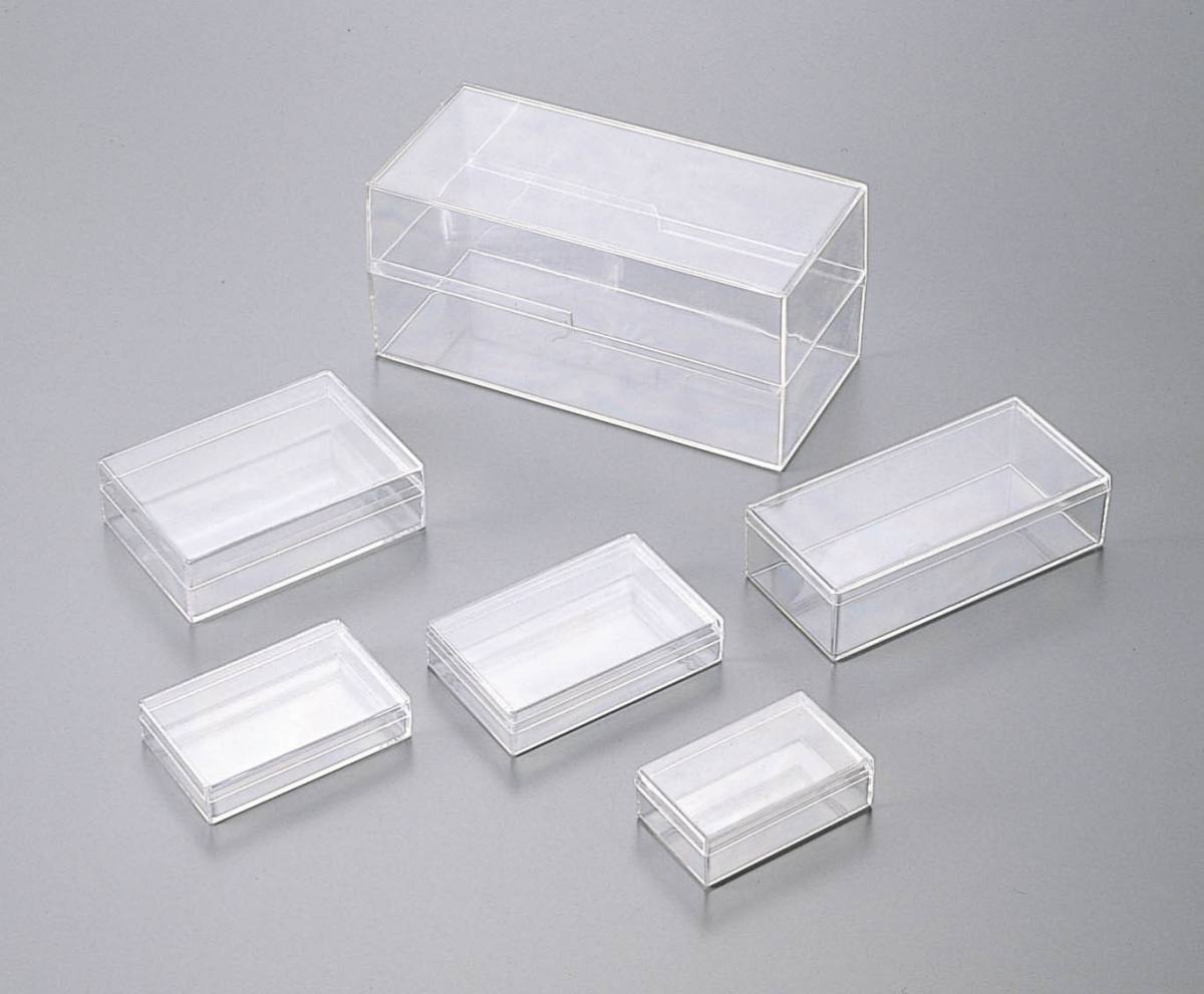 角型 スチロールケース プラケース No.1 透明 10個組 65×34×18mm