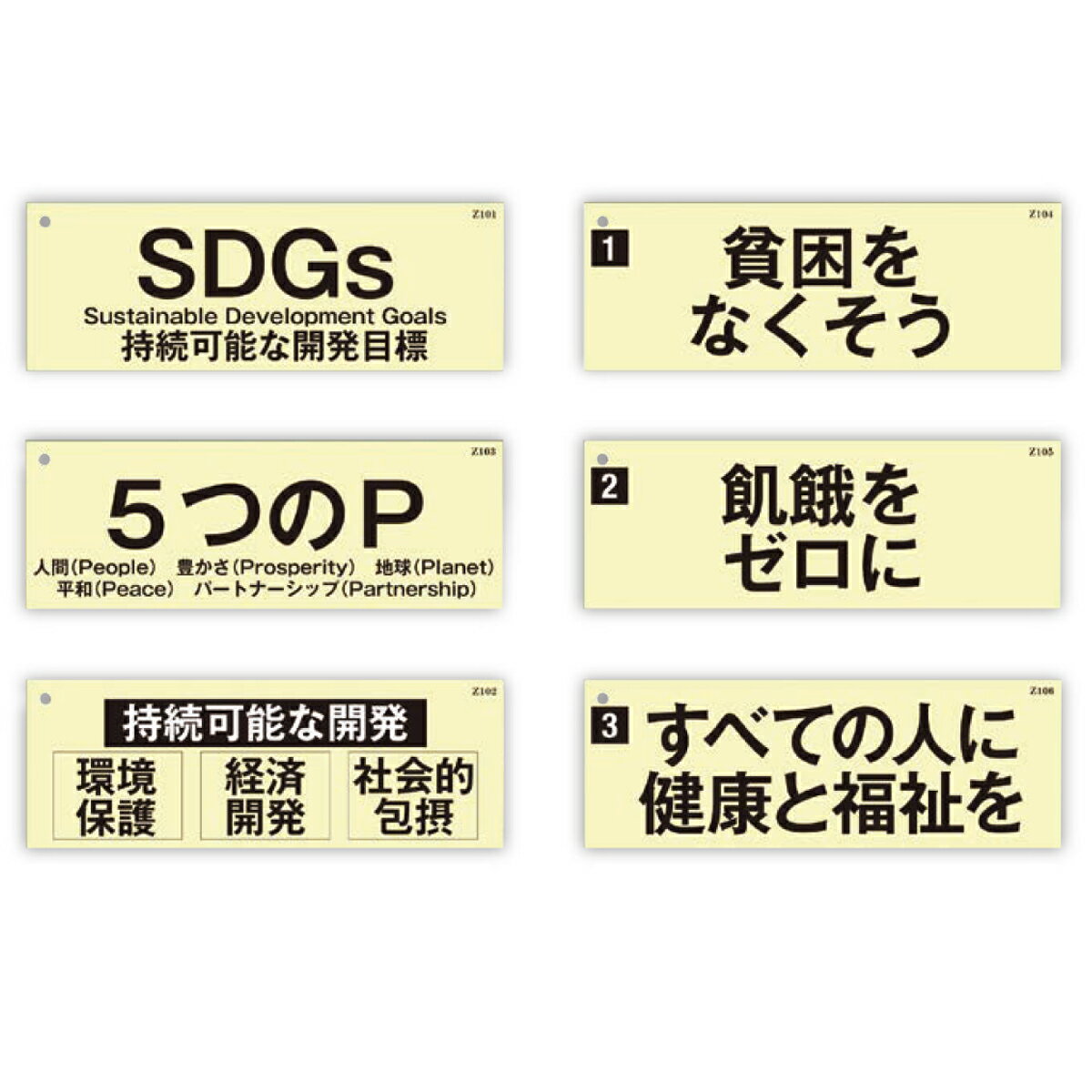 Rakuten - SDGs 関連用語 カード教材 122枚組「持続可能な社会と国際問題を考える」マグネットテープ付属
