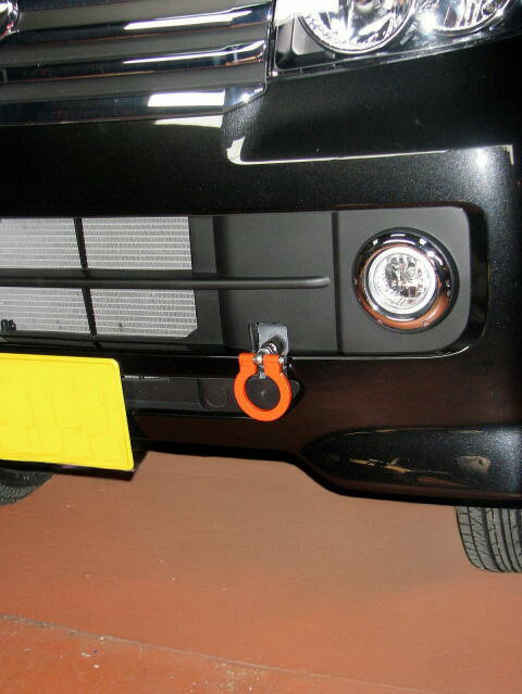 [牽引フック]S300系 アトレー_H17/5〜R3/12(フロント)用レーシングフック(可倒タイプ)