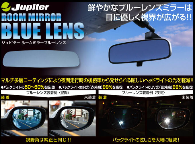 [Jupiter]Y50 フーガ用防眩ブルーレンズルームミラー