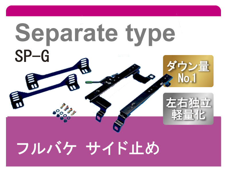 [レカロSP-G]L700S/L710S ミラジーノ(セパレート)用シートレール[カワイ製作所製]