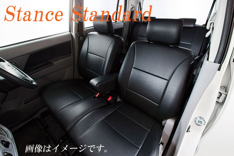 [STANCE]TRJ150 ランドクルーザープラド用シートカバー(STD/ブラック/S2222B)