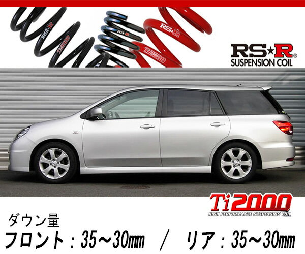 [RS-R_Ti2000 DOWN]JY12 ウイングロード_18RX エアロ(2WD_1800 NA_H17/11～)用車検対応ダウンサス[N830TW]