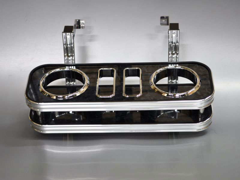 E26 NV350キャラバン用フロントドリンクホルダー(ブラックウッド調)