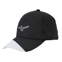 ミズノ mizuno メッシュキャップ 風道 ブラック×ホワイト 32jw210190 熱中症対策 メンズ キャップ