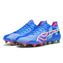 ▼SPEC 【種別】 サッカースパイク 【メーカー名】 プーマ（puma） 【割引率】 30%OFF 【カラー】 ウルトラブルー×ルミナスピンク 【アッパー】 合成樹脂、合成繊維 【アウトソール】 合成底 【特徴】 アッパーとアウトソールを一新したNEW KING ・アッパーは「K-BETTER」という不織布からなる合成繊維で、天然皮革の構造に近く高いフィット感と強度を併せ持つ。従来のKING同様の柔らかさを持ちながら、試合中のフィット感が崩れにくいのが特徴で、さらに表面の加工が水分を含みにくくすることで軽量性を保つ。 ・履き口周りにはEvo Knitを使用。足とシューズの密着度を高めることに貢献。 ・アウトソールにはPebaxナイロンとPUから形成されており、優れた軽量性を実現。また、中足部に配置されたシャンクが中足部の捻じれを抑制し力の分散を抑える効果をもたらす。 対応グラウンド：天然芝〇、人工芝〇、土× 【202309041000off】 価格について：メーカー希望小売価格はメーカーサイトに基づいて掲載しています。メーカーサイトの該当ページ