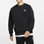 【40%OFF セール】 ナイキ nike クラブ フレンチ テリー クルー ブラック bv2667