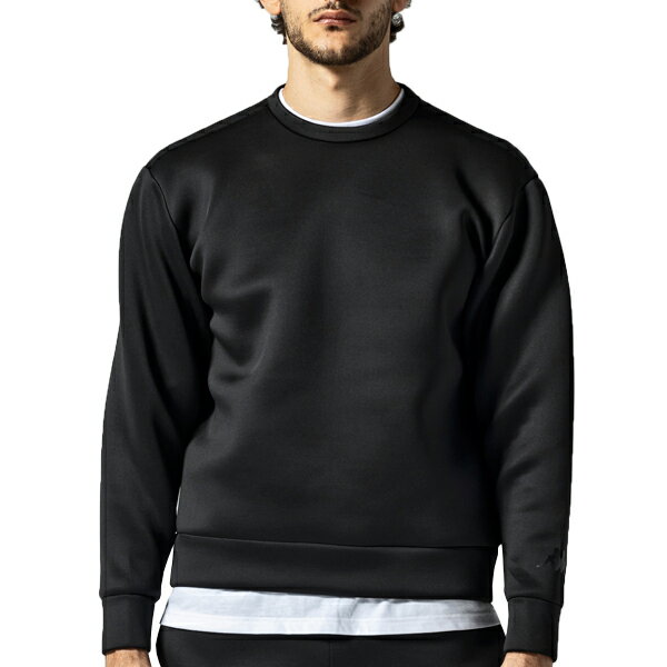 カッパ kappa SCUBA DOUBLE KNIT CREW NECK ブラック kpo22004 メンズ スウェット 丸首