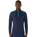 アシックス asics ハーフジップ ニットトップ ミッドナイトネイビー 2101a301 サッカー ジャージ トレーニングウェア メンズ ジャージ