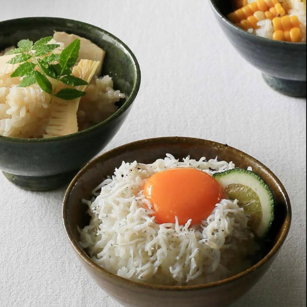 美濃焼 そぎ茶碗 ルリ釉 アメ釉 オリベ 3色展開 お茶碗 和食器
