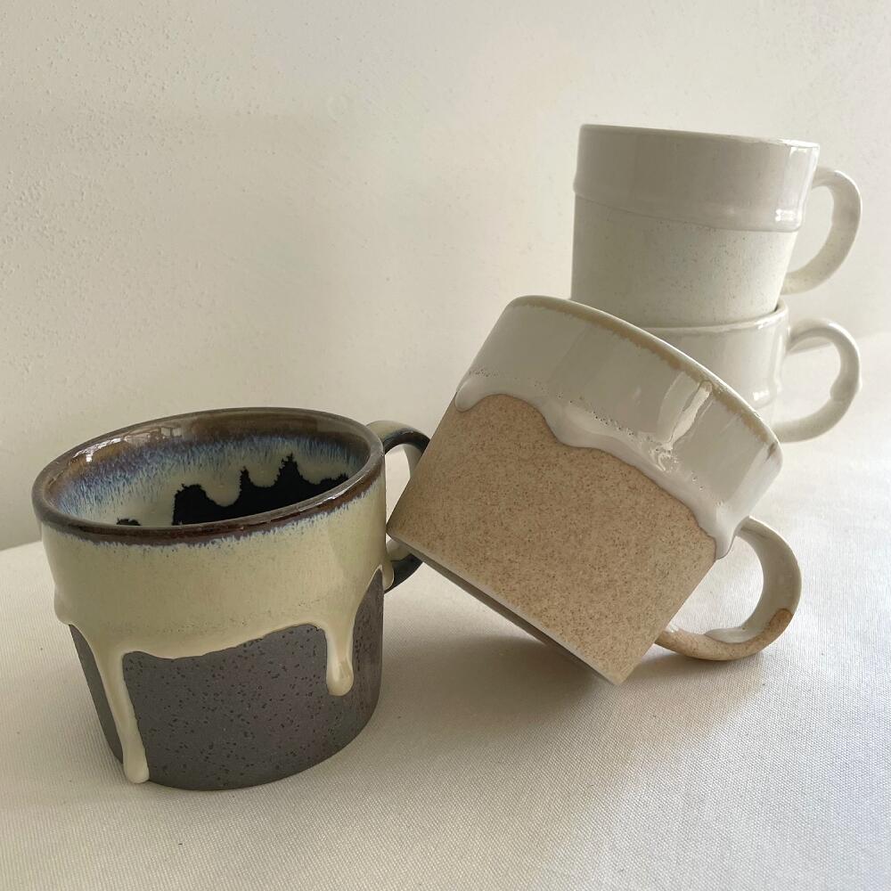 【4色展開】Drop mug ドロップマグ | 美濃焼 手づくりマグカップ 陶器マグカップ マグ コップ 可愛いマグ ナチュラルなマグ 北欧風マグカップ コーヒーカップ 日本製