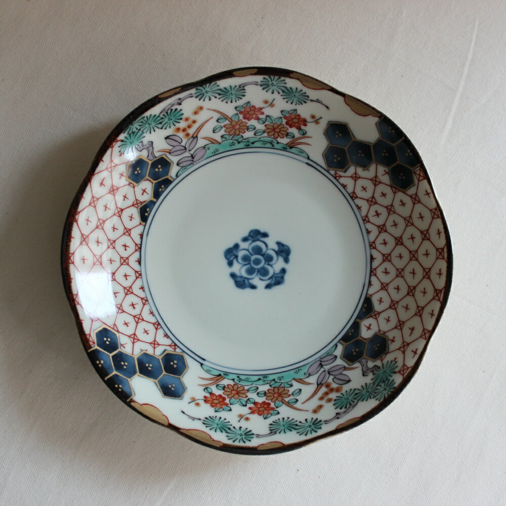 古伊万里、『染錦草花紋蓋物』、6客、銘「吉祥」有、箱無 ARITA PORCELAIN LAB】古伊万里草花紋 銘々皿 | 藤巻百貨店