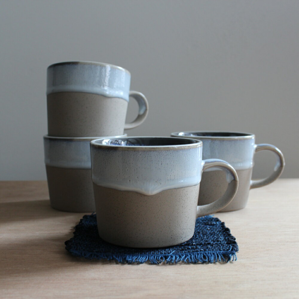 Rakuten - Drop mug ドロップマグ グレー 美濃焼 手づくり マグカップ カップ 石地 電子レンジ 食洗器使用可能