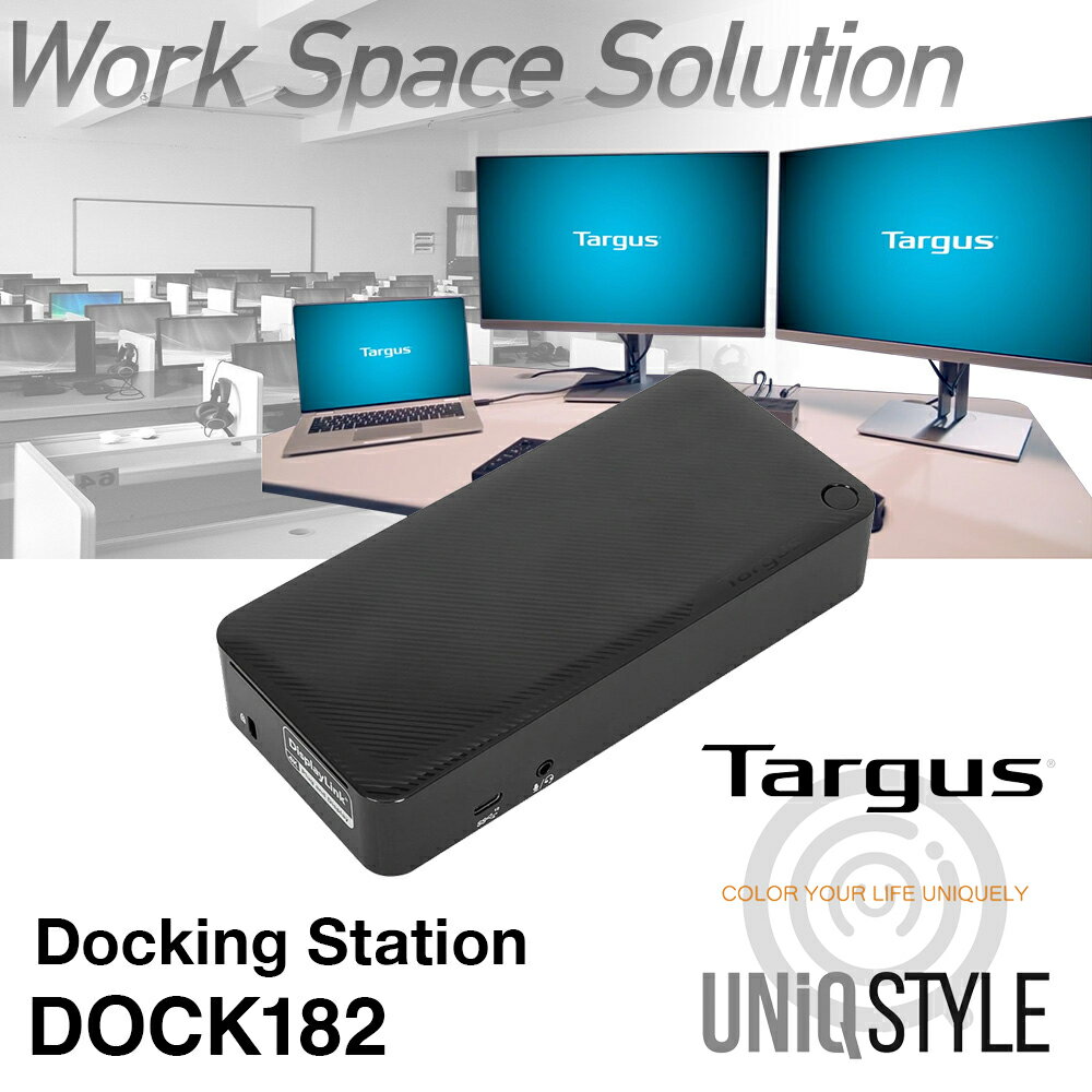 楽天ユニークダイレクトTargus ドッキングステーション 4K 最大2画面出力 Type-C接続 ターガス DOCK182 パワーデリバリー対応 Thunderbolt HDMI イーサネット USBポート DisplayPort