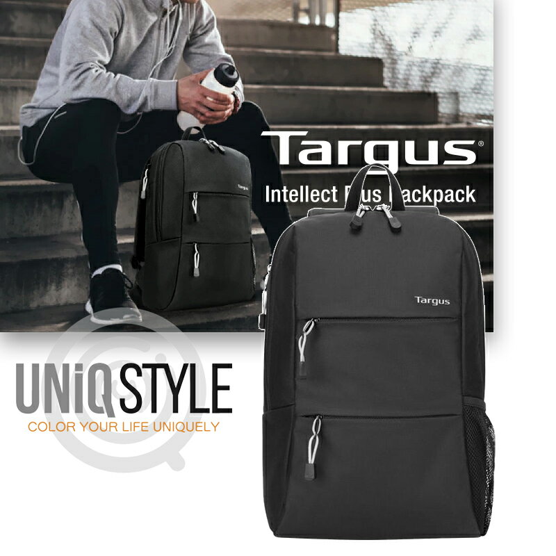 【100カ国で累計3億個達成】Targus (ターガス) カジュアルバッグ 通勤 リュック ノートPC収納 Intellect Plus Backpack ブラック 保護 撥水素材 ビジネスバッグ メンズ TSB968GL-70