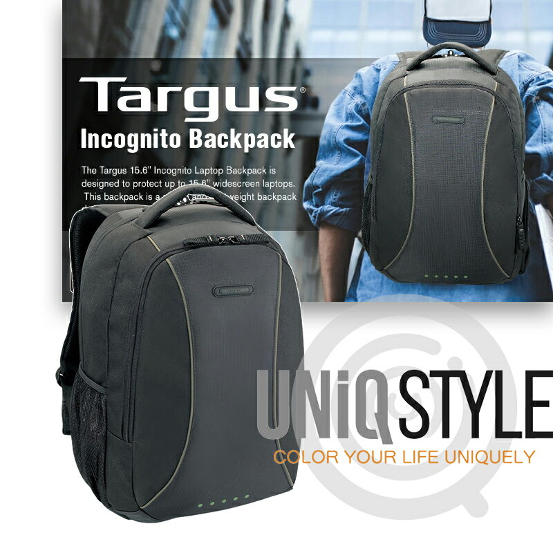 Targus（ターガス）カジュアルバッグ メンズ Incognito Backpack ノートPC収納 保護 ビジネスバッグ 通勤 リュック ブラック TSB162AP-70