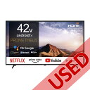 【訳あり美品 中古品】プロメテウス android tv チューナーレス スマートテレビ 42インチ 42型 UQPATV42FHD-Eチューナレステレビ アンドロイドテレビ アンドロイドtv スマートtv チューナーレステレビ チューナー レス youtube対応 インターネット対応 youtube netflix