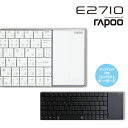 【ユニークはRapoo正規日本代理店です】Rapoo E2710 タッチパッド付 2.4G ワイヤレス・コンパクトマルチキーボード ブラック