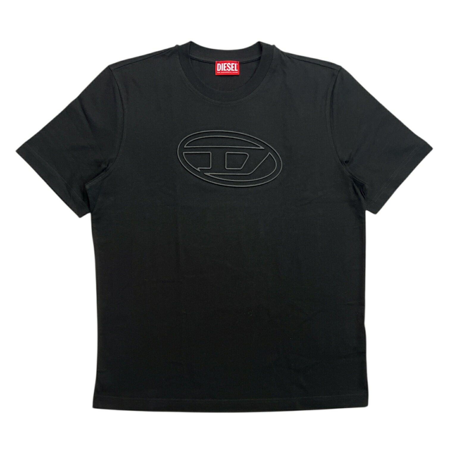 DIESEL ディーゼル T-ADJUST-BIGOVAL A17402 ロゴ Tシャツ ブラック メンズ 2025年春夏 送料無料