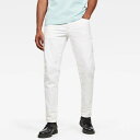 ジースター ロゥ 服 メンズ G-STAR RAW ジースターロウ メンズ Citishield 3D AC Jeans スリムテーパードフィット ホワイトデニム (D17287-C295) チェーンステッチ　裾上げ無料