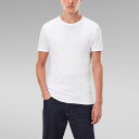 ジースター ロゥ 服 メンズ G-STAR RAW ジースターロウ D07205-124-110 Basic T-Shirt 2-Pack White ベーシックTシャツ2枚組 メンズ 2022年秋冬